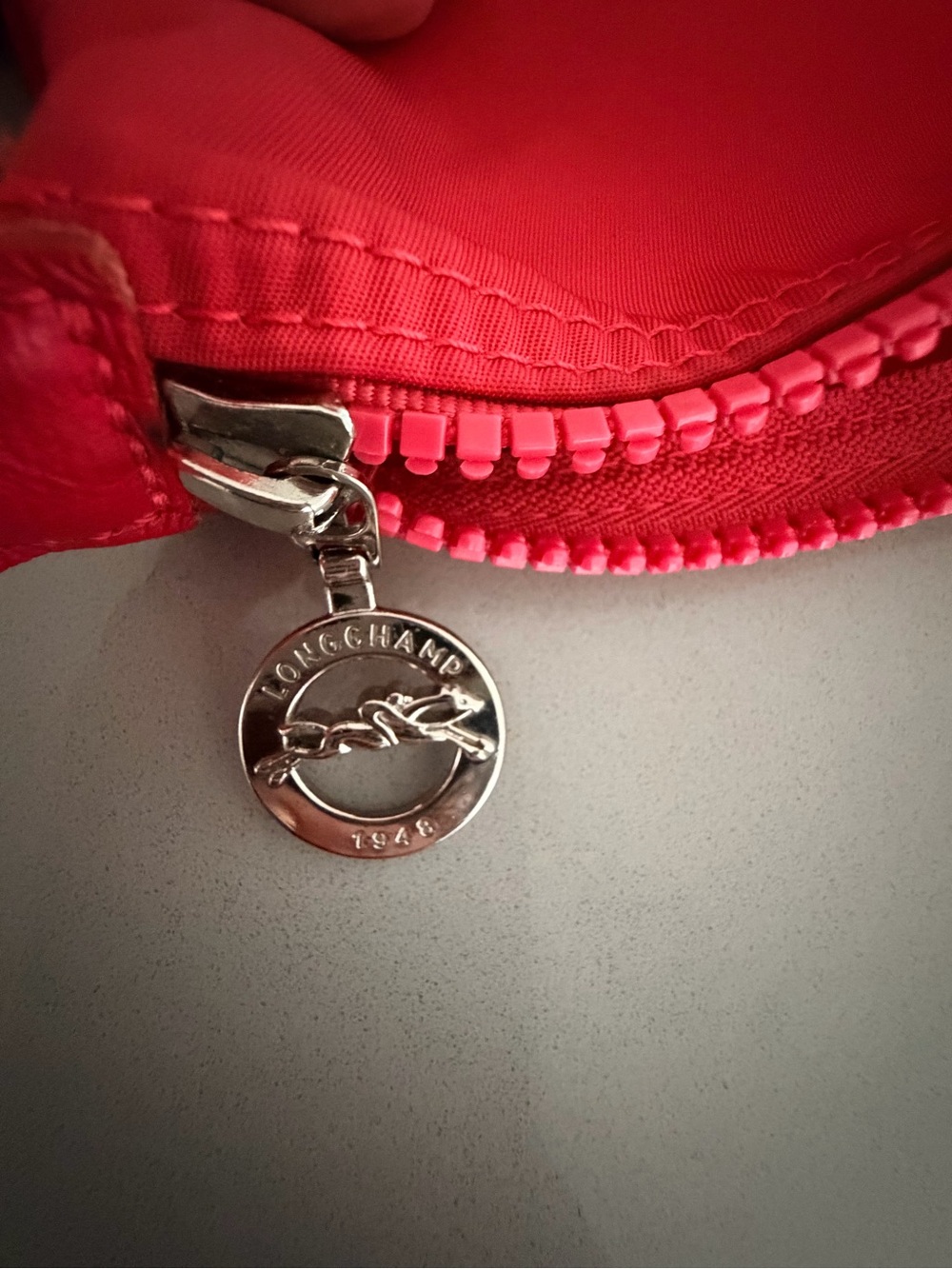 Longchamp Red Nylon Le Pliage Large Tote - Picture 5 of 5